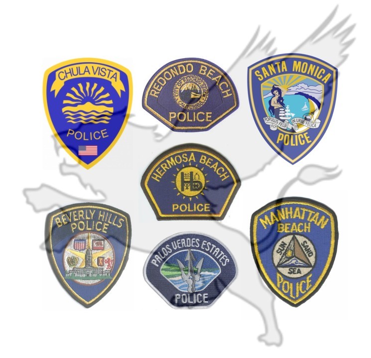 Santa Monica Police Badge ,Beverly Hills Police Badge ,Redondo Beach Police Badge ,Manhattan Beach Police Badge ,